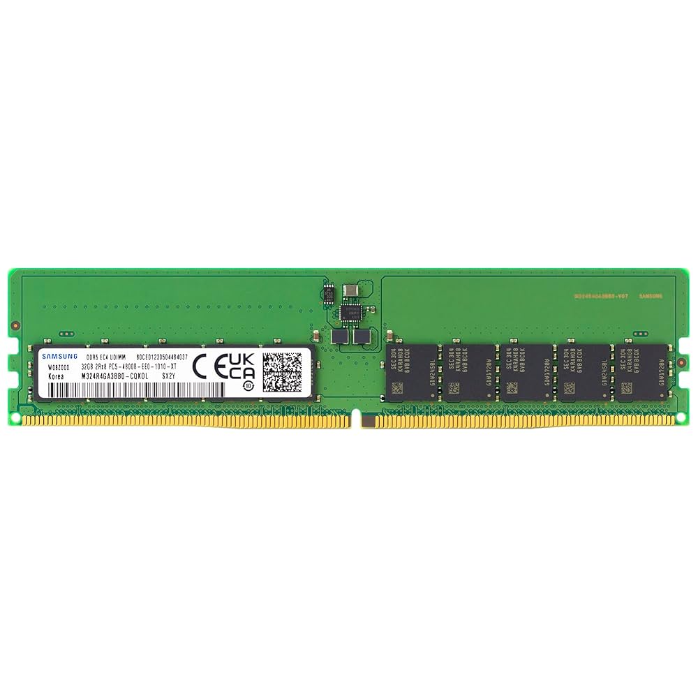 SAMSUNG DDR5 ECC Unbuffered 16GBx2枚(32GB Samsung 32GB DDR5 4800MHz PC5-38400 ECC RDIMM 2Rx8 Dual Rank